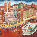 IX - Marcella Longo, Piazza di Spagna, 1980 ca., acrilico su tela.